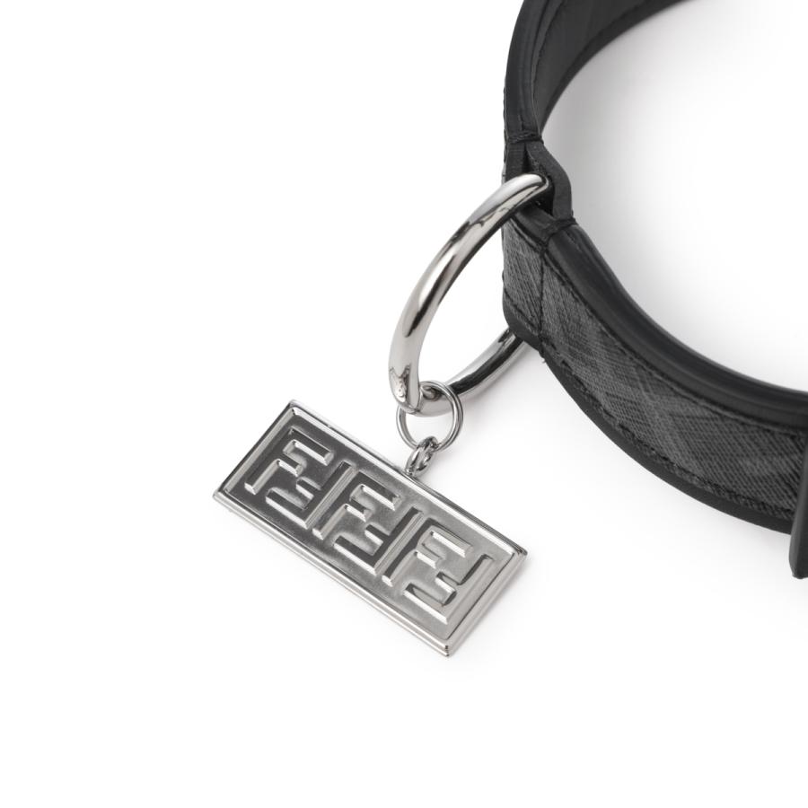 【新品】　FENDI 犬　首輪 フェンディ FENDI 犬用首輪 ドッグカラー ブラック 8ac016-a8v3-f0gxn