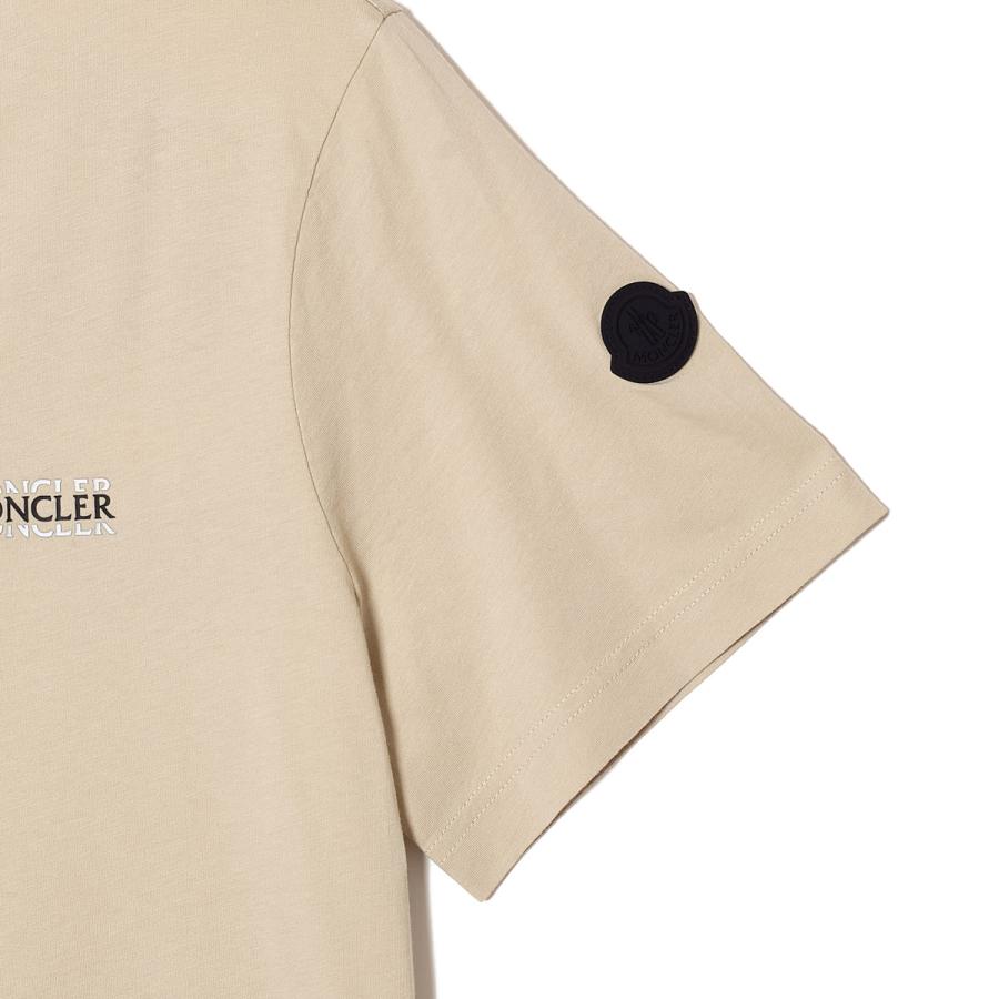 MONCLER（モンクレール） Tシャツ クルーネック 半袖 メンズ ベージュ