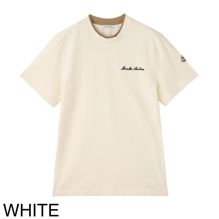 MONCLER（モンクレール） Tシャツ 半袖 クルーネック メンズ 刺繍 ロゴ 