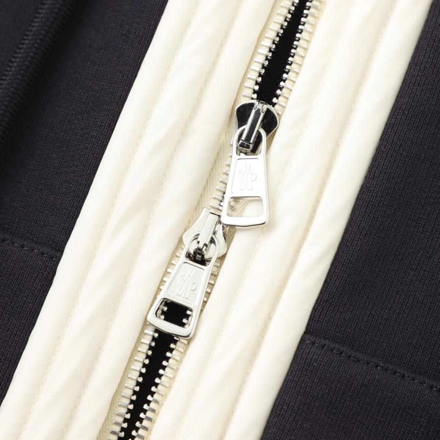 美品✨【Moncler】モンクレール 水色ボーダージップアップパーカー MONCLER モンクレール CAPBRETON GIUBBOTTO 星 スター ネイビー