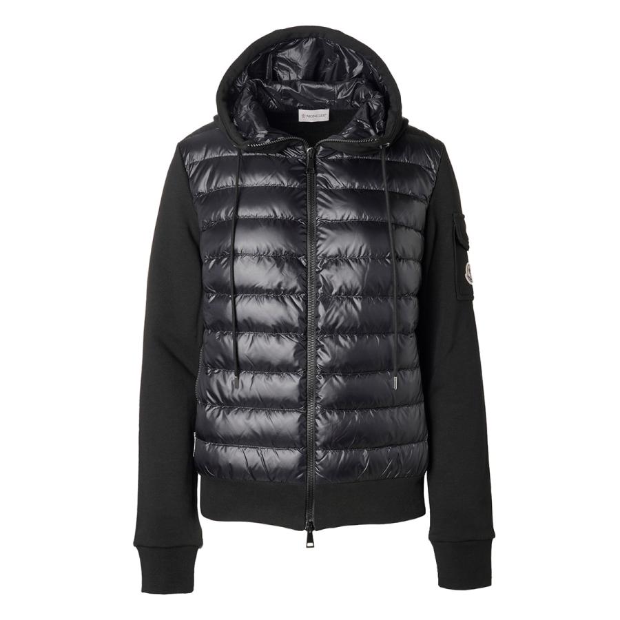 MONCLER（モンクレール） ダウン切り替え スウェットパーカ ブラック