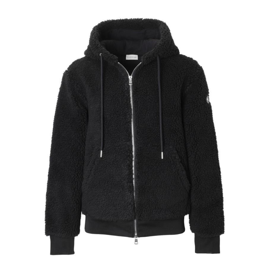 モンクレールクロップドオーバーサイズパーカーブラック黒s 紐ロゴ