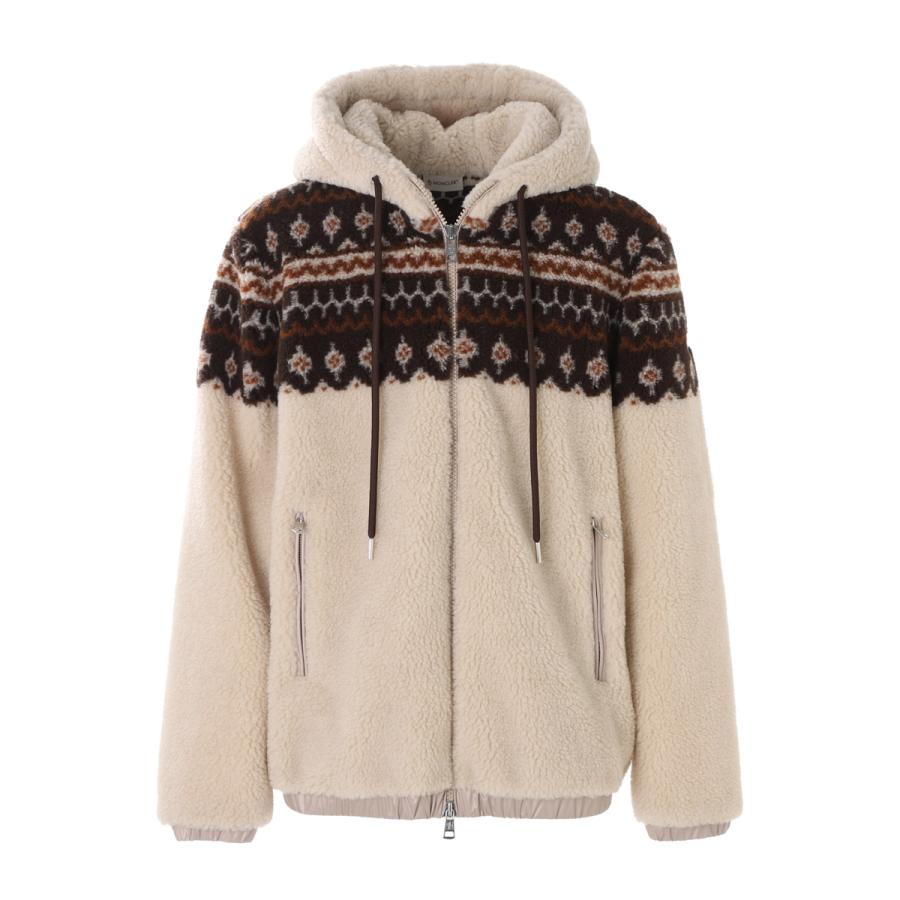 MONCLER（モンクレール） フーデッドブルゾン ボアジャケット ベージュ