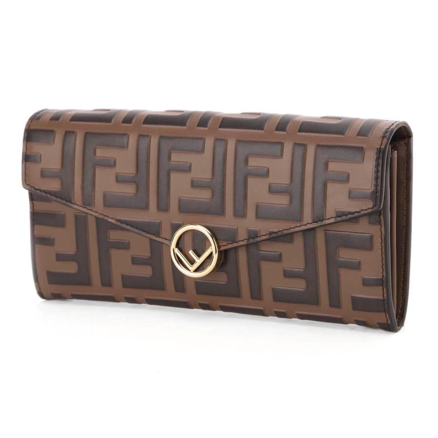 FENDI（フェンディ） 長財布 小銭入れ付き ブラウン レディース 8m0251
