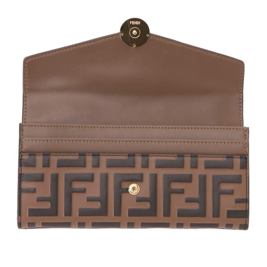FENDI（フェンディ） 長財布 小銭入れ付き ブラウン レディース 8m0251