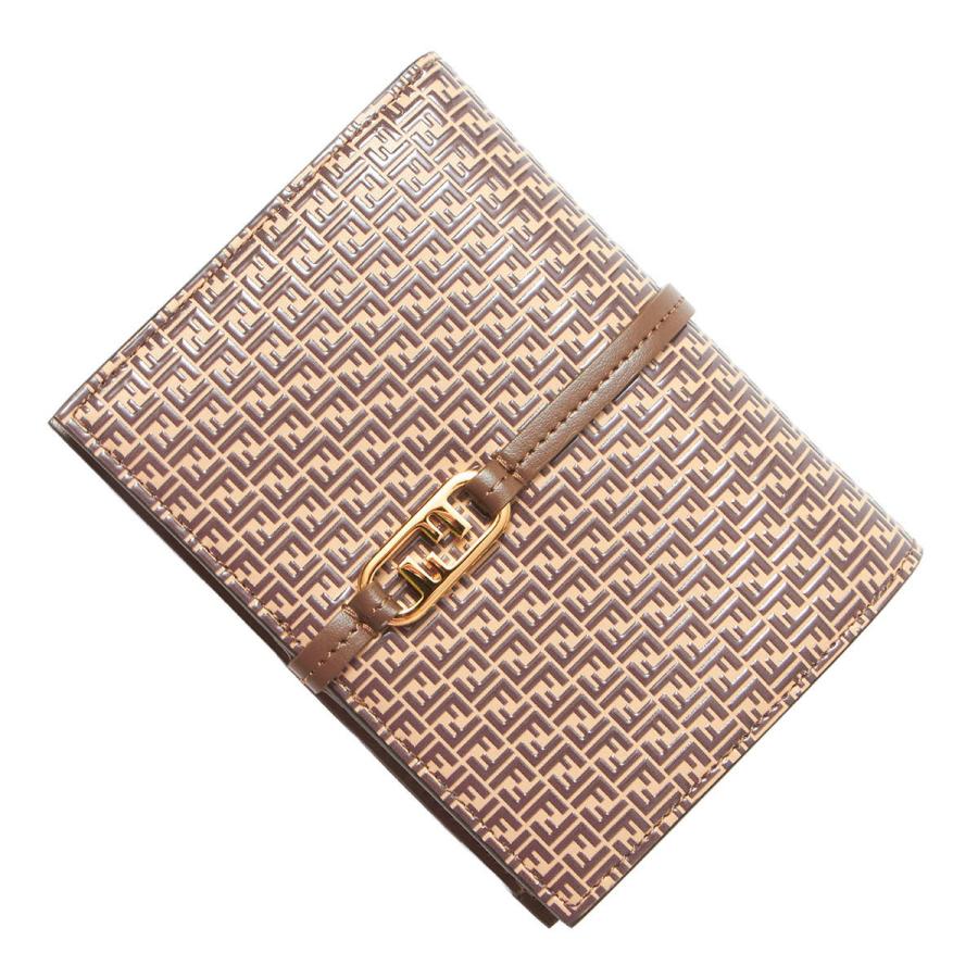 FENDI フェンディ 2つ折り財布 小銭入れ付き ブラウン レディース  