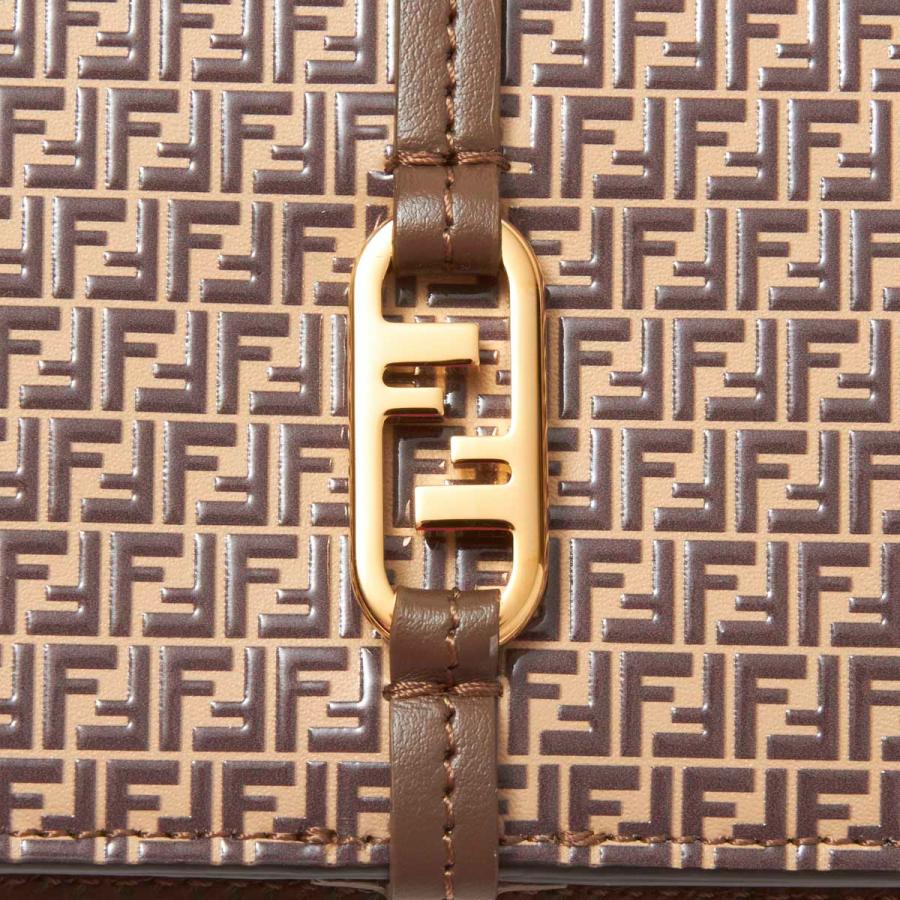 fendi二つ折り財布 FENDI（フェンディ） FENDI 2つ折り財布 小銭入れ付き ブラウン