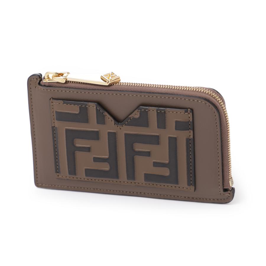 FENDI（フェンディ） カードケース FF DIAMOND ブラウン レディース
