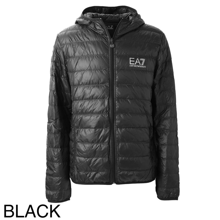 【美品】EA7 Emporio Armani フード付きダウンジャケット BLK ARMANI エンポリオアルマーニ EA7 EMPORIO フーデッド ダウン