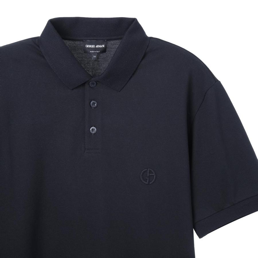 【美品】ジョルジオアルマーニ ポロシャツ 高級 ウール 黒タグ チャコール 48 GIORGIO ARMANI ジョルジオアルマーニ ポロシャツ 大きいサイズ