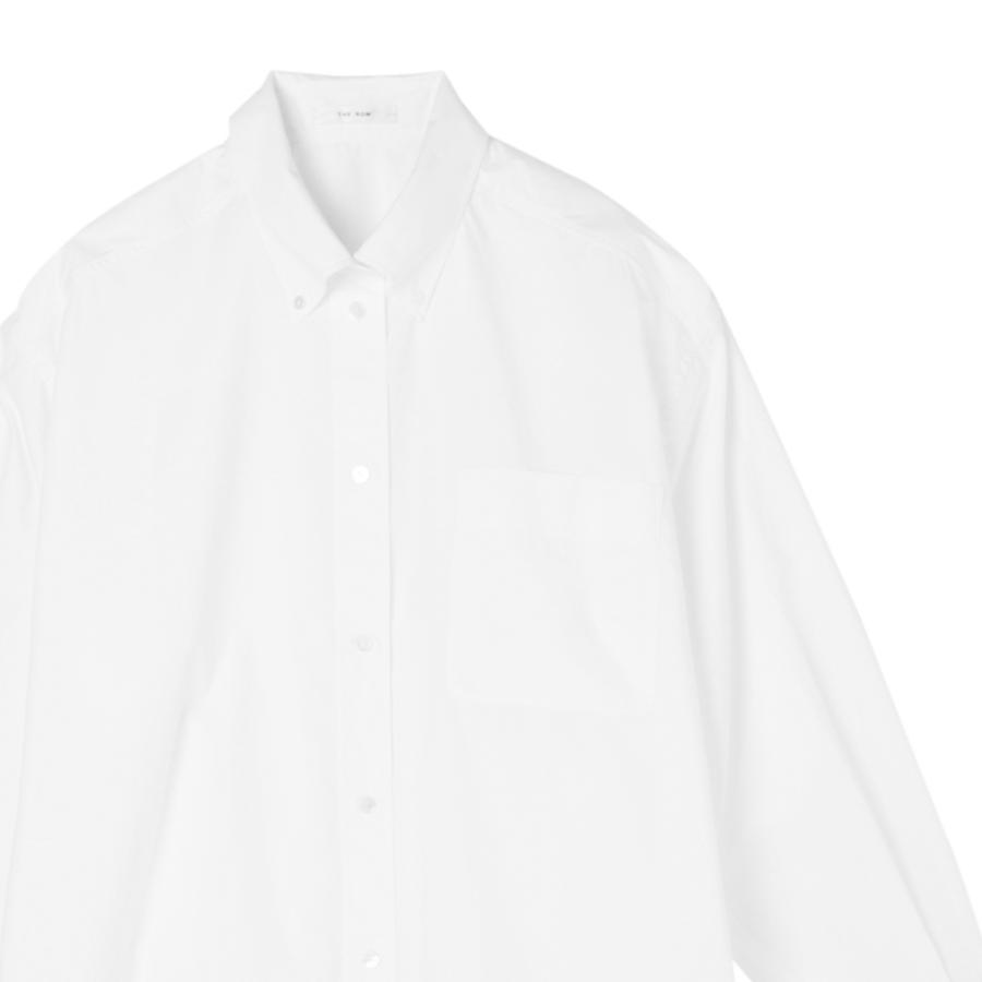 THE ROW ザ ロウ ハイネック プルオーバーシャツ  ホワイト XS 69 THE ROW 白シャツ ホワイト 長袖シャツ ザ ロウ 20240515 【公式通販】