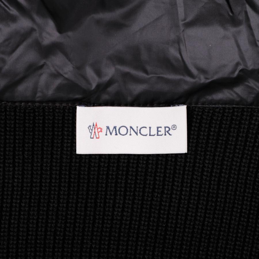 MONCLER（モンクレール） ダウン切り替え ジップアップニット ブラック