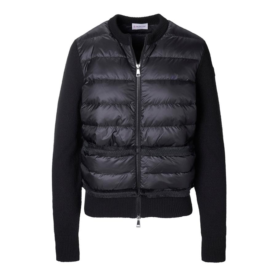 MONCLER（モンクレール） ダウン切り替え ジップカーディガン ブラック