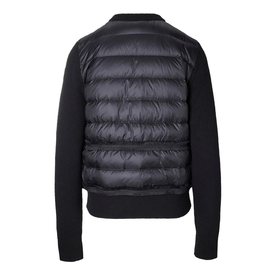 MONCLER（モンクレール） ダウン切り替え ジップカーディガン ブラック