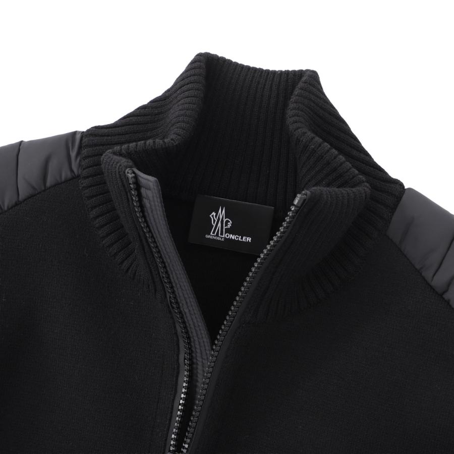 モンクレール グルノーブル MONCLER GRENOBLE ジップアップ カーディガン ブラック メンズ 9b00010-m1122-999の画像
