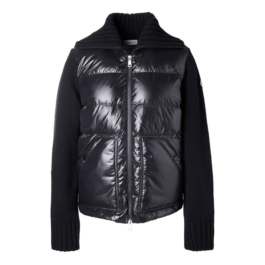 モンクレール MONCLER ダウン入りジップカーディガン ブラック 