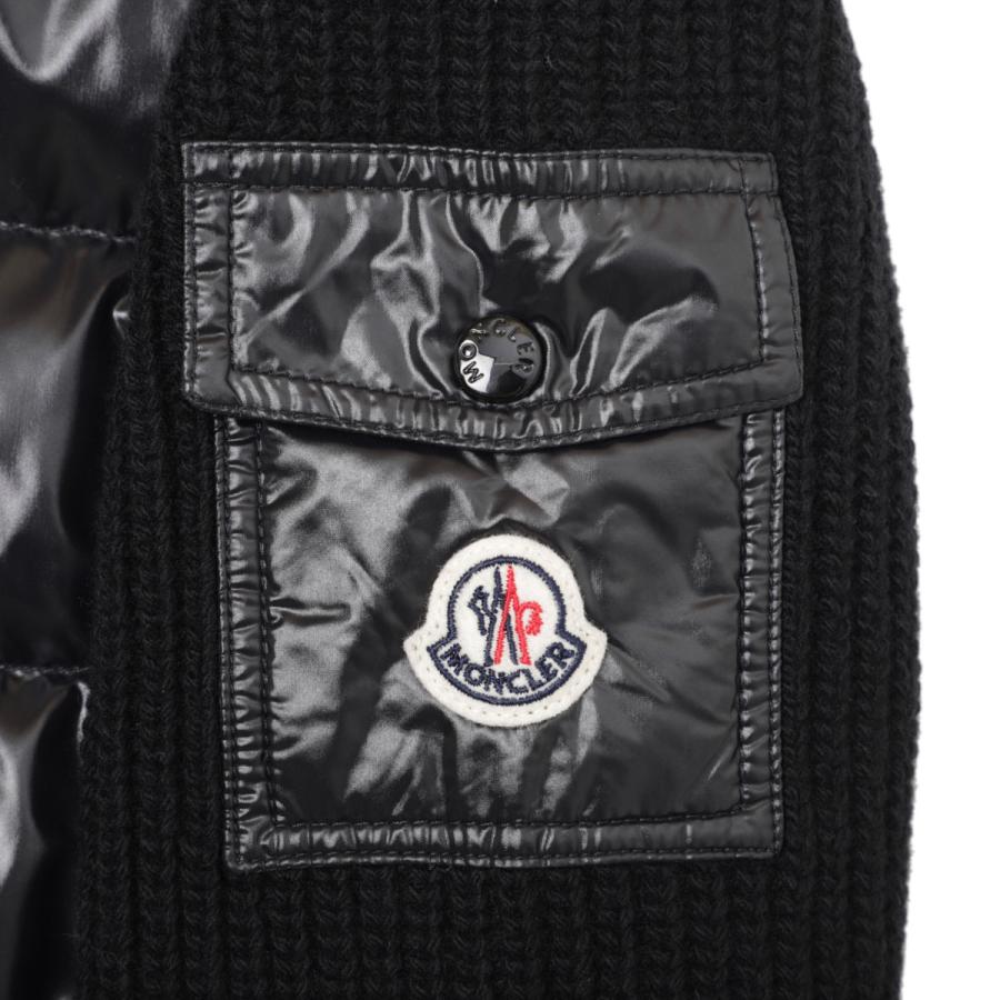 モンクレール ブラックダウンカーディガン Mサイズ MONCLER モンクレール レディース ニット カーディガン ダウン