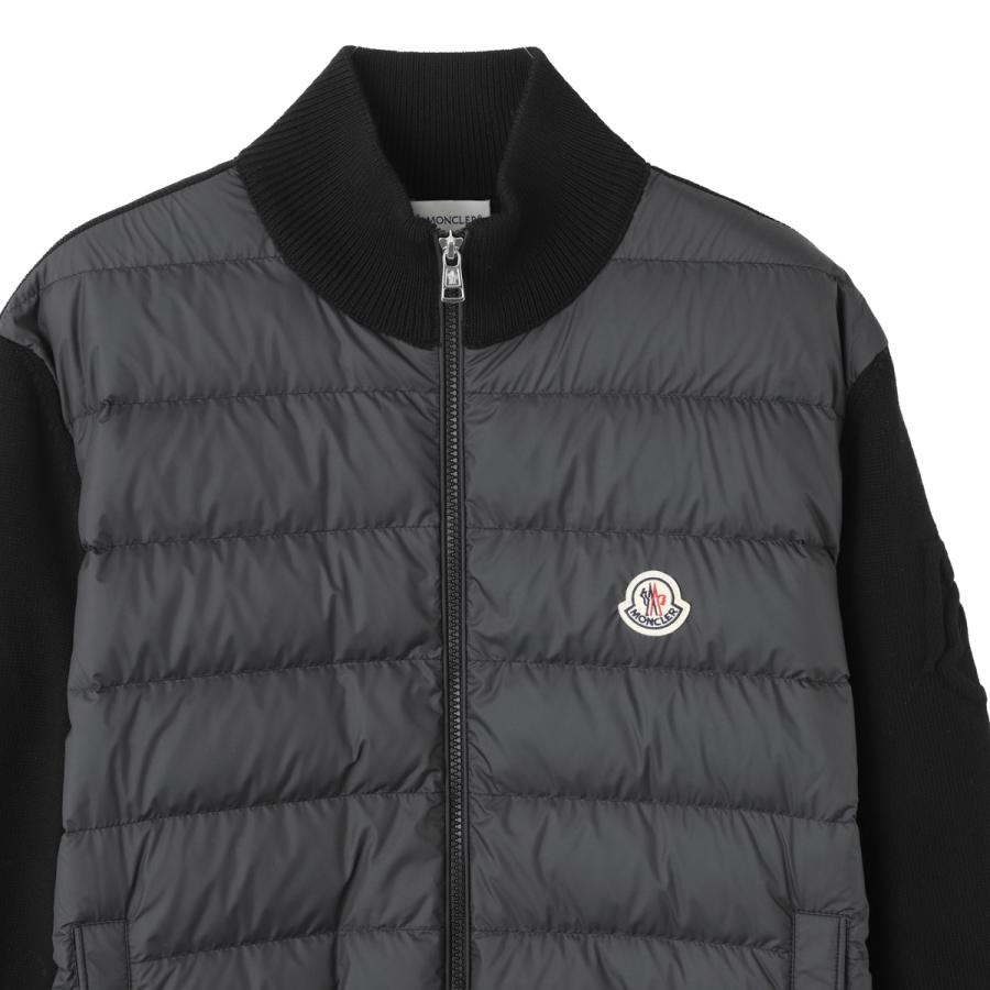 モンクレール MONCLER ダウン切り替え ジップアップ カーディガン ブラック メンズ 9b00020-m1115-999の画像