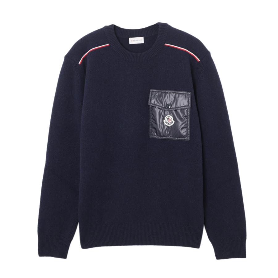 モンクレール MONCLER クルーネックニット ブルー メンズ 9c00011 