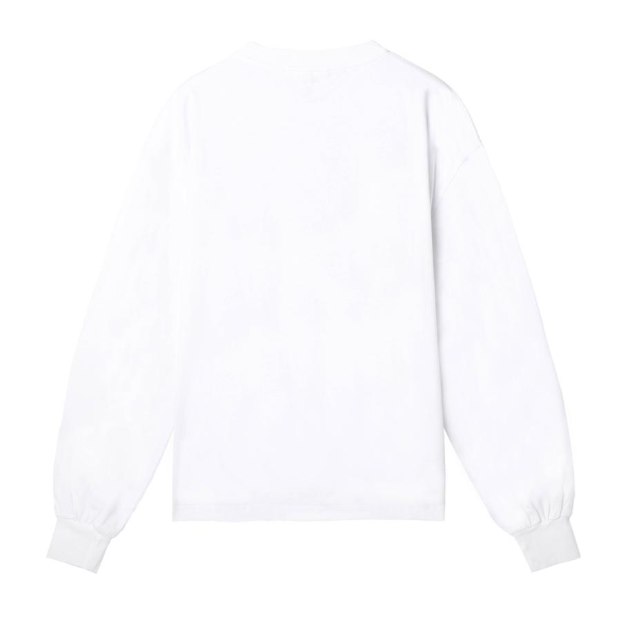 GANNI 長袖Tシャツ アイボリー GANNI（ガニー） クルーネック 長袖Tシャツ Basic Cotton Jersey