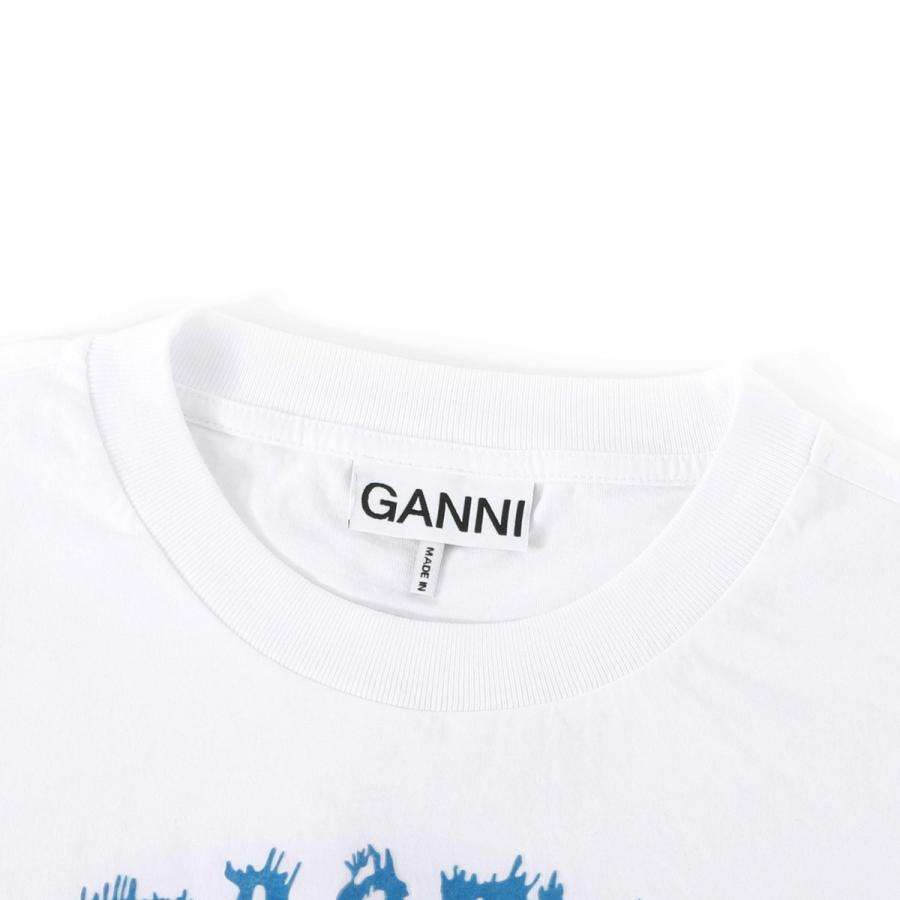 GANNI（ガニー） クルーネック 長袖Tシャツ Basic Cotton Jersey