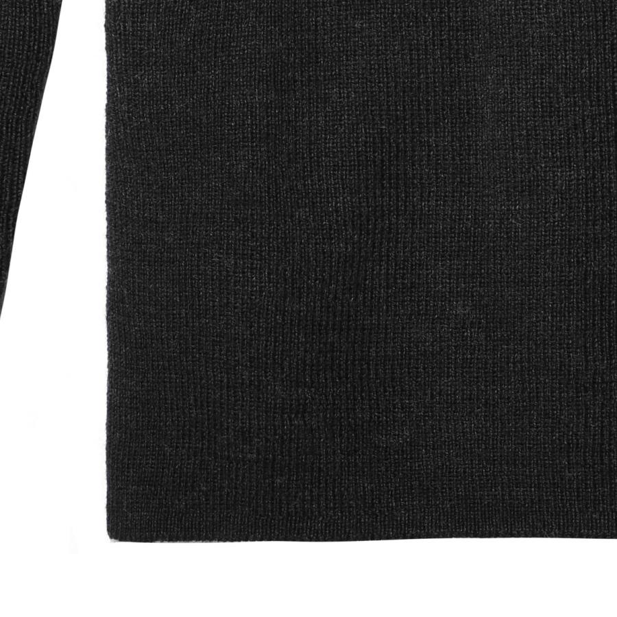 GANNI（ガニー） 長袖ニットポロシャツ Mini Ribbed Merino Polo