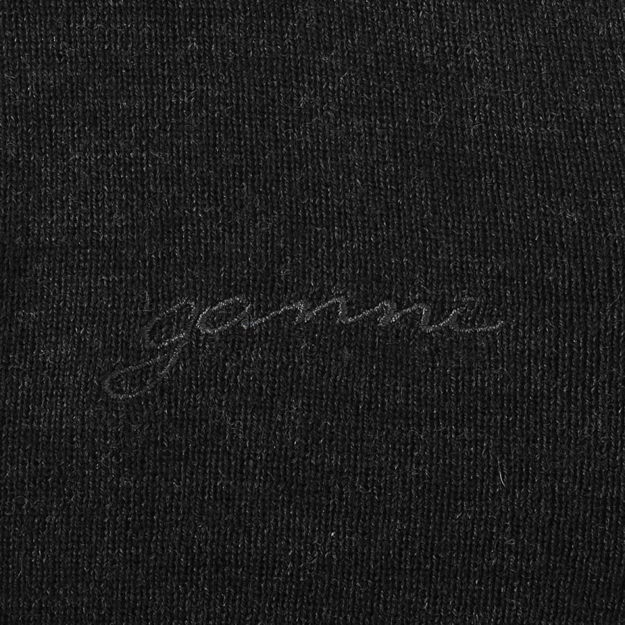 GANNI（ガニー） 長袖ニットポロシャツ Mini Ribbed Merino Polo