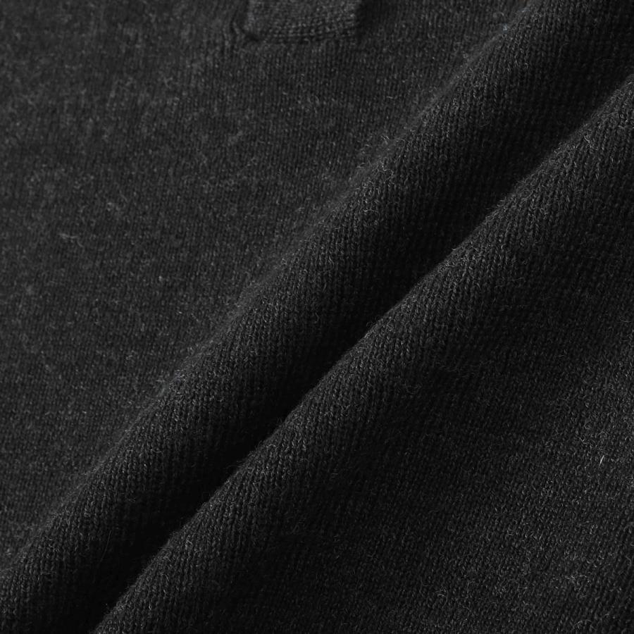 GANNI（ガニー） 長袖ニットポロシャツ Mini Ribbed Merino Polo