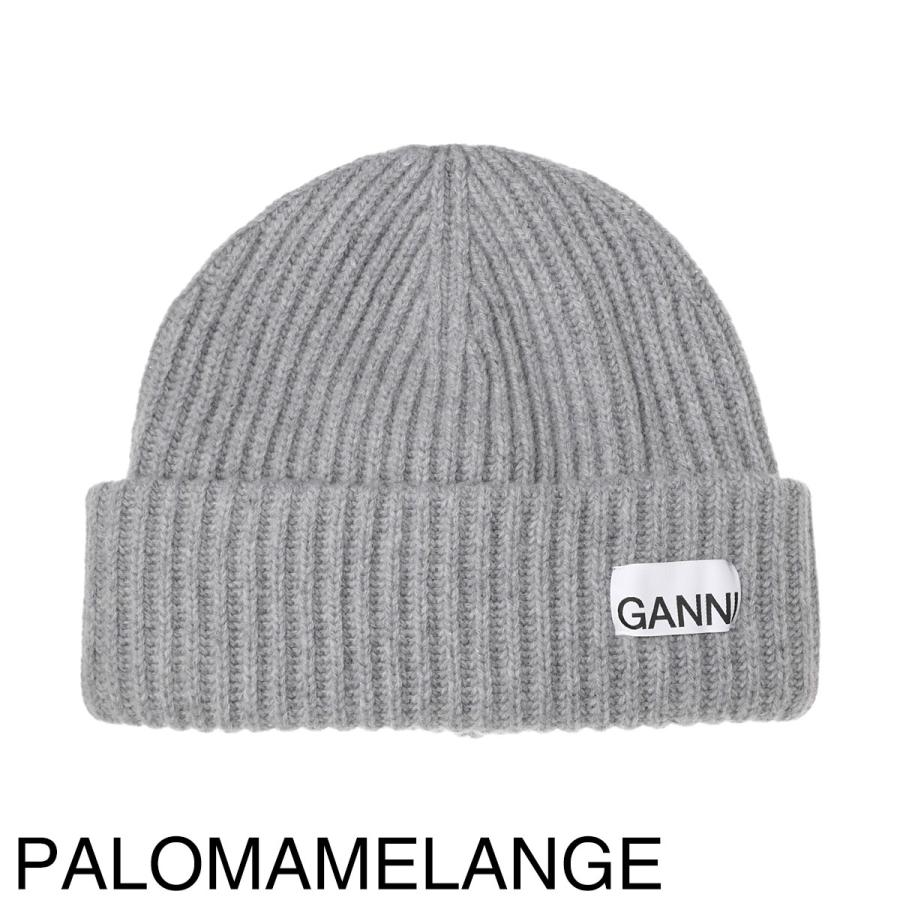 GANNI（ガニー） ニットキャップ STRUCTURED RIB BEANIE ビーニー