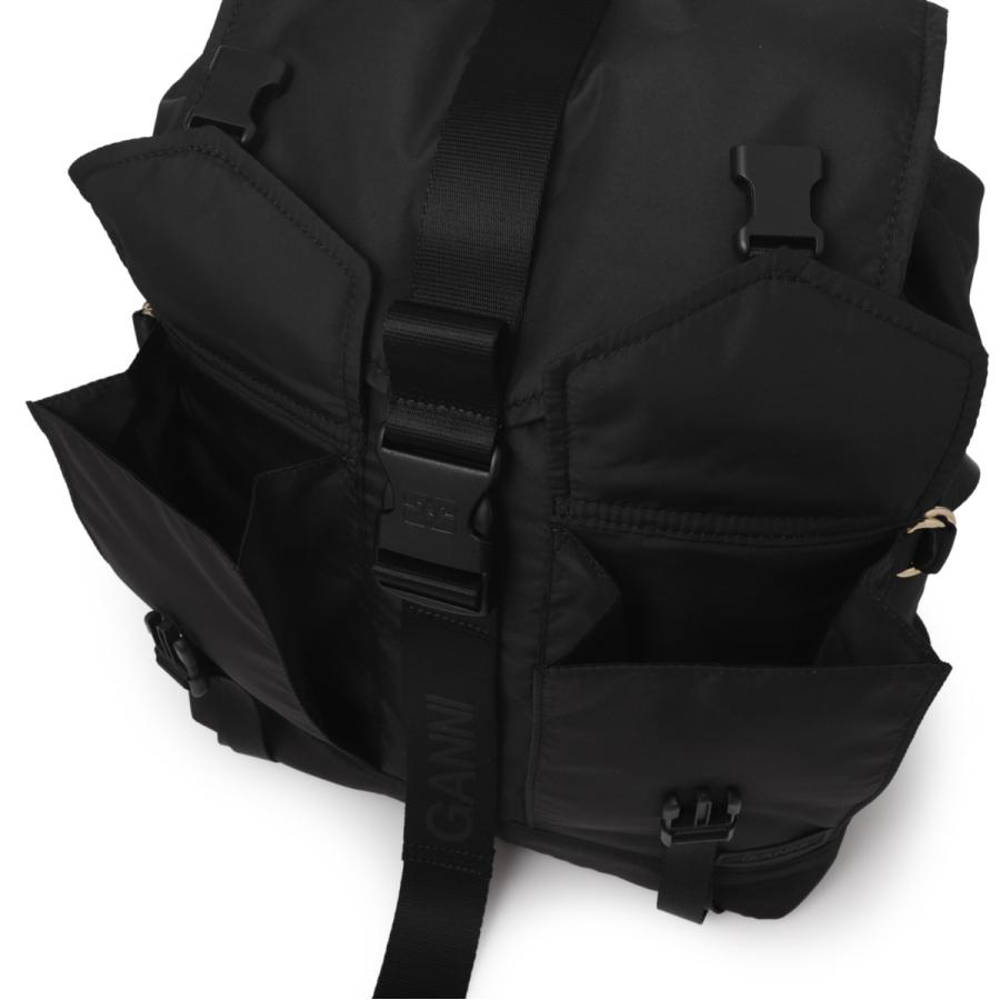 ガニー GANNI バックパック RECYCLED TECH BACKPACK リュックサック ブラック レディース a4755-099-blackの画像