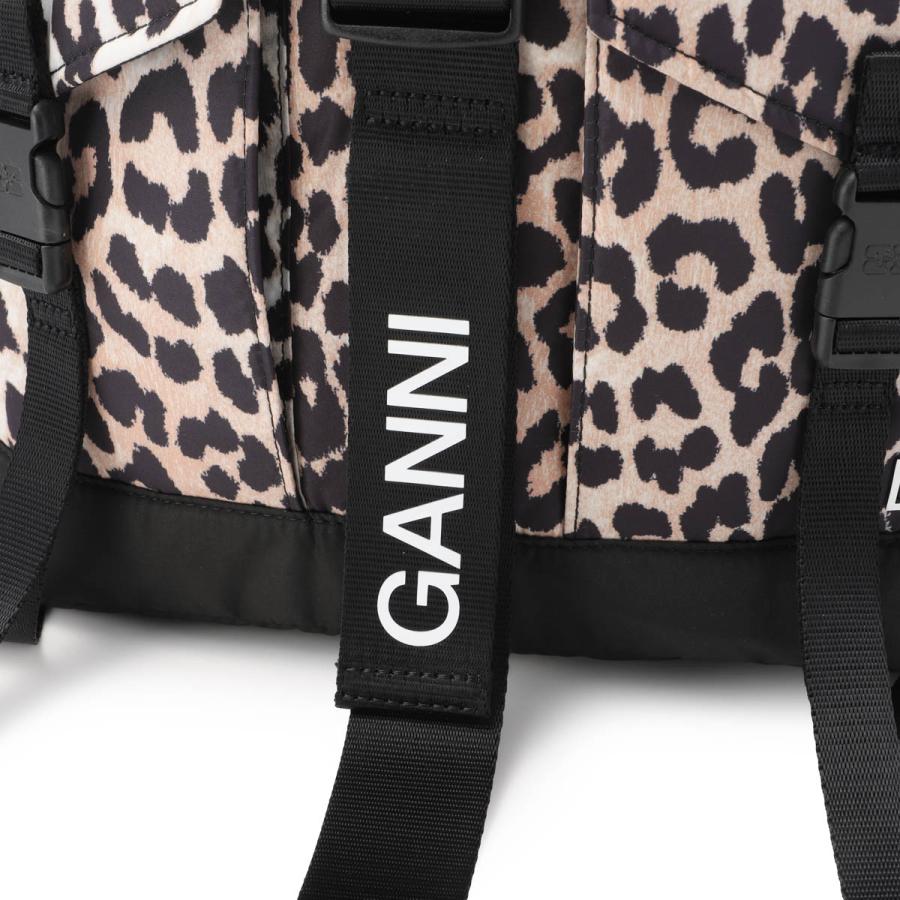 ガニー GANNI バックパック RECYCLED TECH BACKPACK PRINT リュックサック マルチカラー レディース a4757-943-leopardの画像