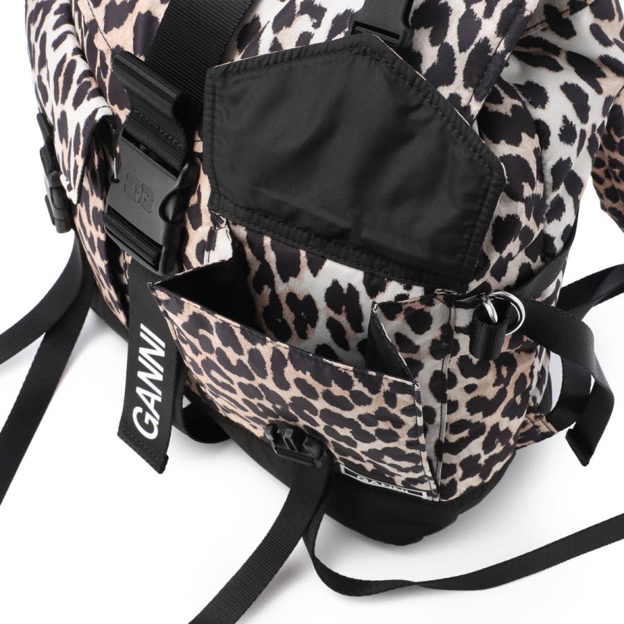 ガニー GANNI バックパック RECYCLED TECH BACKPACK PRINT リュックサック マルチカラー レディース a4757-943-leopardの画像