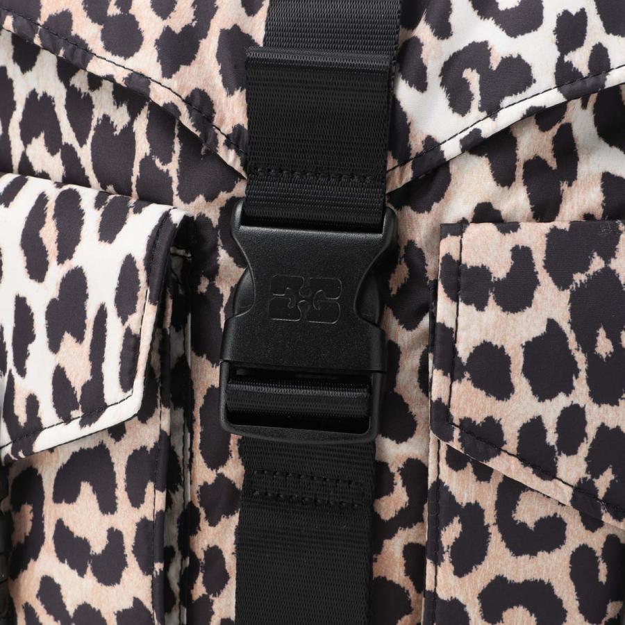 ガニー GANNI バックパック RECYCLED TECH BACKPACK PRINT リュックサック マルチカラー レディース a4757-943-leopardの画像