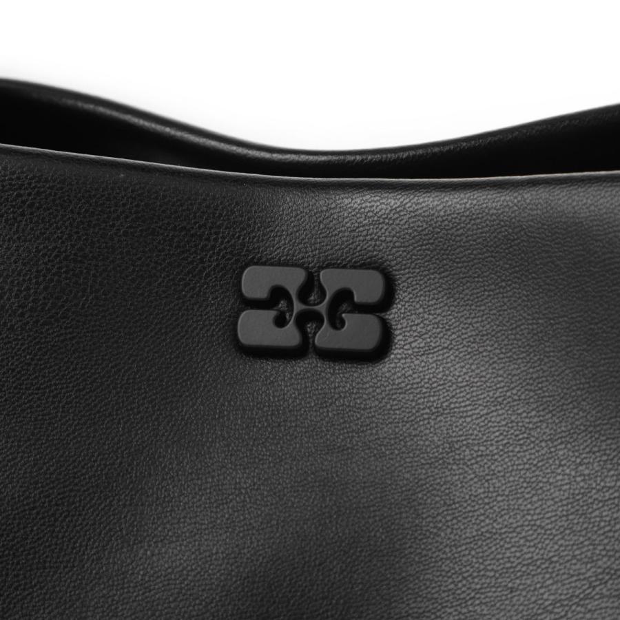 ガニー GANNI ハンドバッグ 2WAY BOU BAG SMALL バタフライロゴ リサイクルレザー クロスボディバッグ ブラック レディース a5241-099-blackの画像