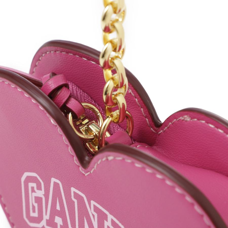 GANNI（ガニー） コインケース FUNNY HEART ZIP COIN PURSE ピンク