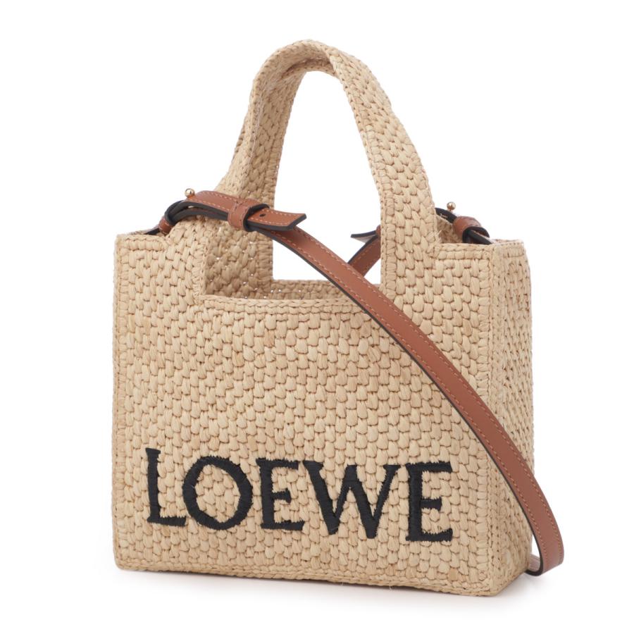 ロエベ LOEWE トートバッグ 2WAY LOEWE FONT TOTE MINI BAG ショルダーバッグ ベージュ レディース a685v46x01-2123の画像