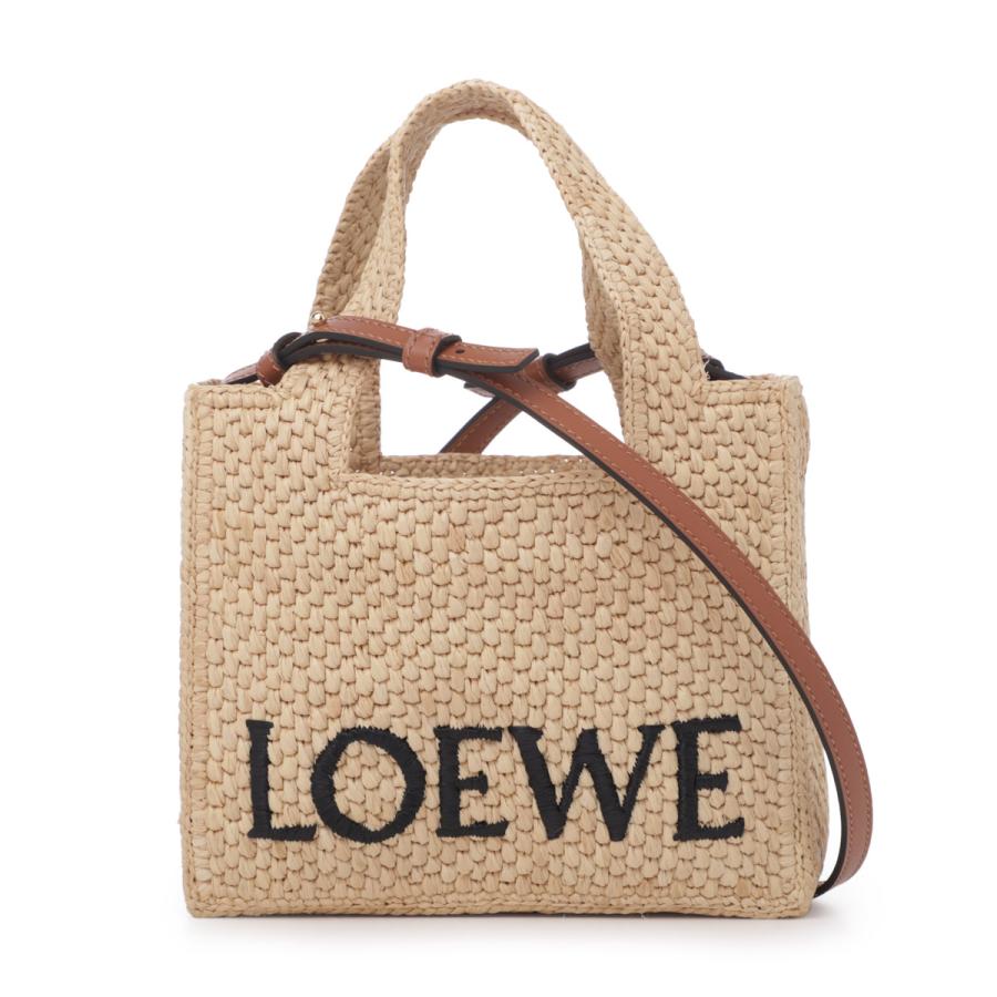 ロエベ LOEWE トートバッグ 2WAY LOEWE FONT TOTE MINI BAG ショルダーバッグ ベージュ レディース a685v46x01-2123の画像