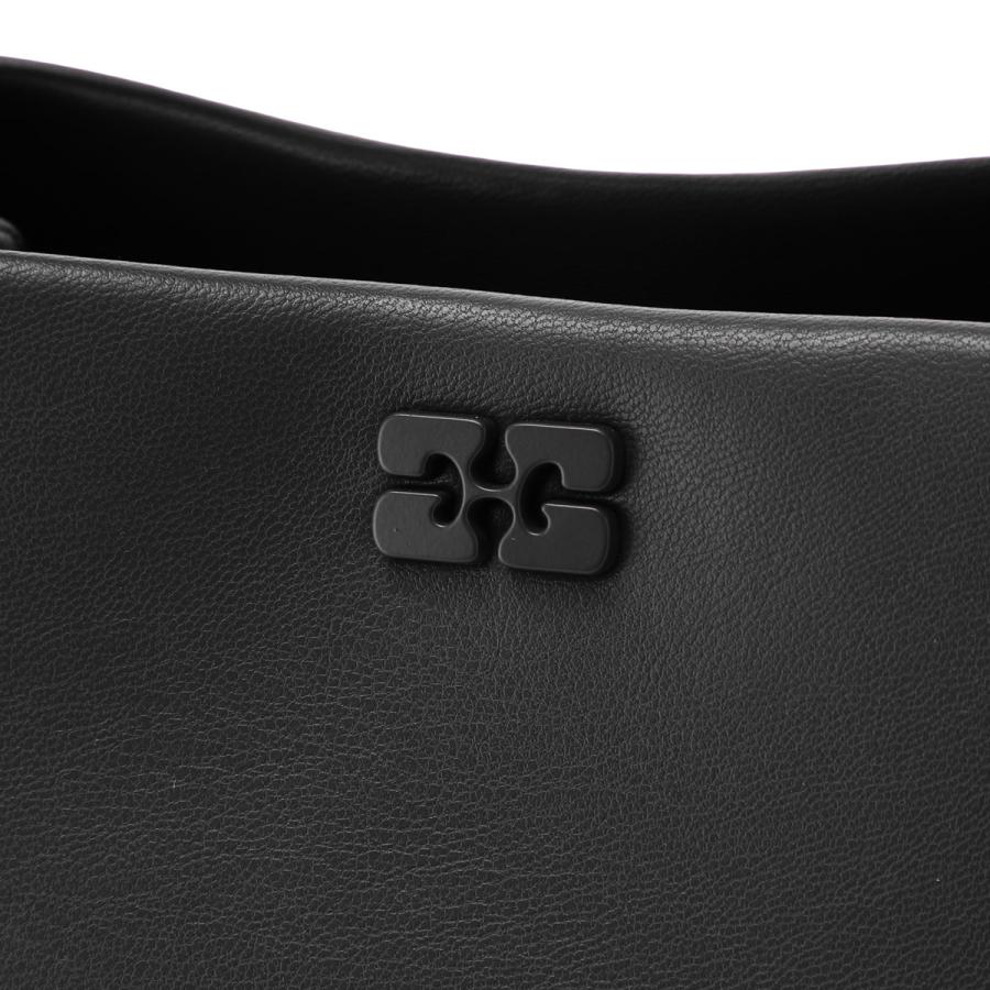 ガニー GANNI ハンドバッグ 2WAY BOU BAG MINI バタフライロゴ リサイクルレザー ショルダーバッグ ミニバッグ ブラック レディース a6946-099-blackの画像