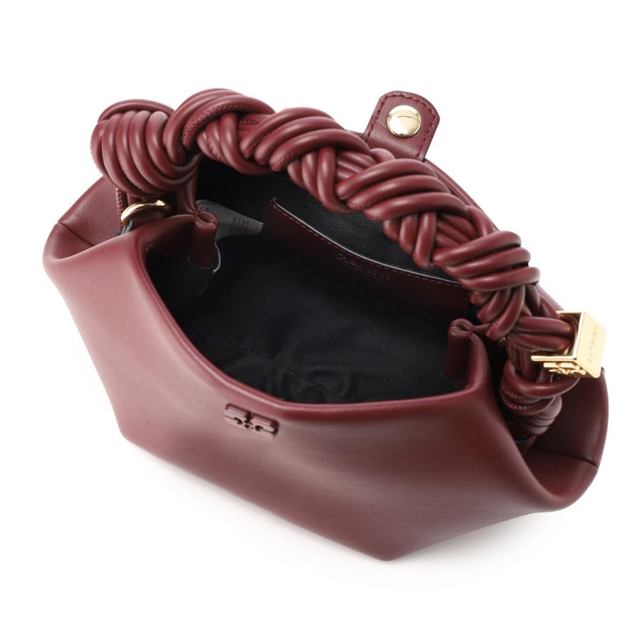 ガニー GANNI ハンドバッグ 2WAY BOU BAG MINI ショルダーバッグ ミニバッグ ブラウン レディース a6947-436-burgundyの画像