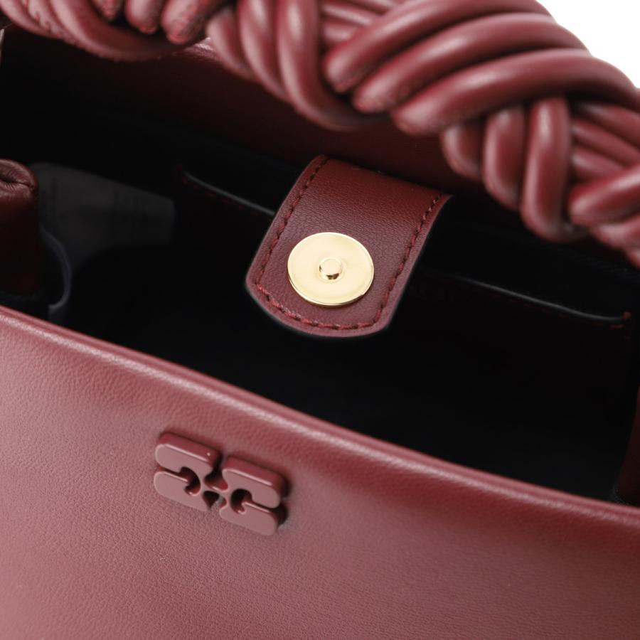 ガニー GANNI ハンドバッグ 2WAY BOU BAG MINI ショルダーバッグ ミニバッグ ブラウン レディース a6947-436-burgundyの画像