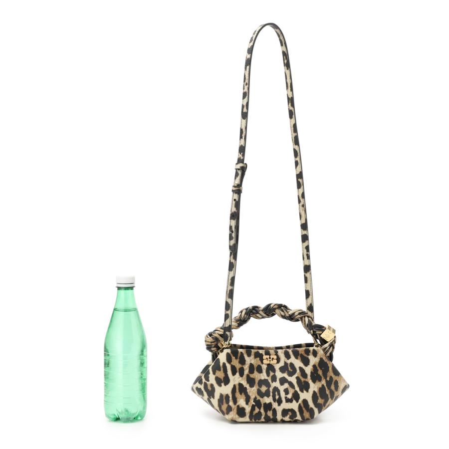 ガニー GANNI ハンドバッグ 2WAY BOU BAG MINI PRINT レオパード ショルダーバッグ ミニバッグ ブラウン レディース a6948-943-leopardの画像