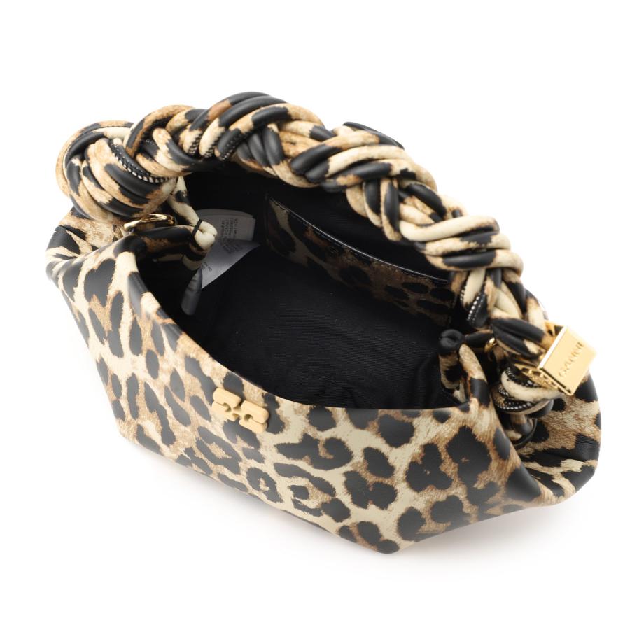 ガニー GANNI ハンドバッグ 2WAY BOU BAG MINI PRINT レオパード ショルダーバッグ ミニバッグ ブラウン レディース a6948-943-leopardの画像