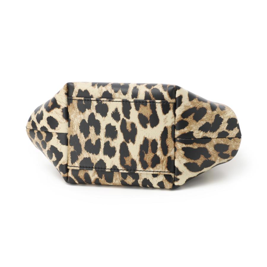 ガニー GANNI ハンドバッグ 2WAY BOU BAG MINI PRINT レオパード ショルダーバッグ ミニバッグ ブラウン レディース a6948-943-leopardの画像
