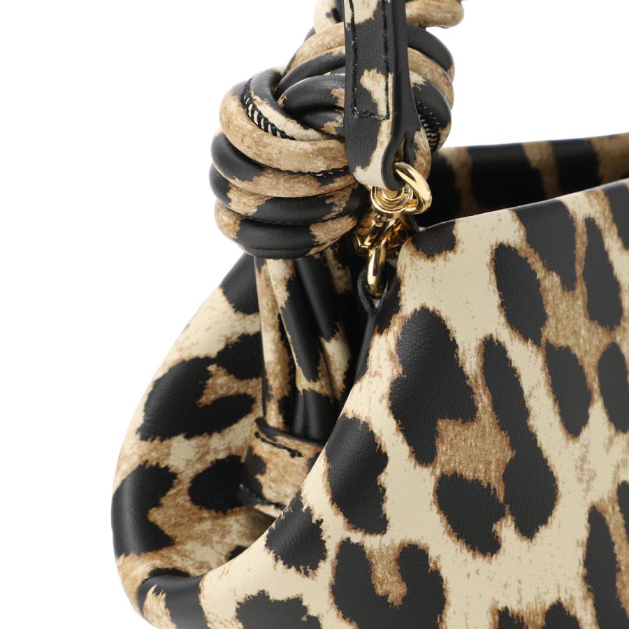 ガニー GANNI ハンドバッグ 2WAY BOU BAG MINI PRINT レオパード ショルダーバッグ ミニバッグ ブラウン レディース a6948-943-leopardの画像