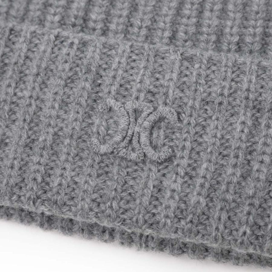 CELINE（セリーヌ） ニットキャップ ビーニー グレー メンズ aa00e