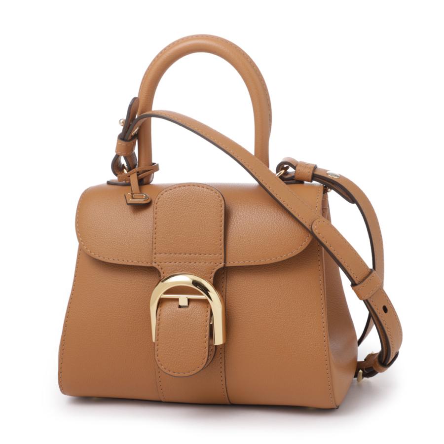 デルヴォー BRILLANT ミニハンドバッグ ブラウン 牛革 DELVAUX デルヴォー ハンドバッグ 2WAY BRILLANT MINI S