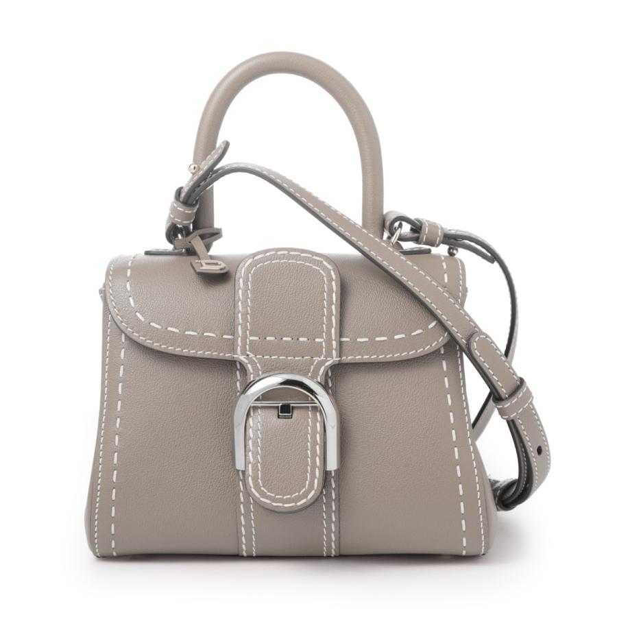 DELVAUX デルヴォー ハンドバッグ レザー 本革 自立 ブルー系 DEUX DELVAUX デルヴォー ハンドバッグ レザー 本革 自立 ブルー系 DEUX