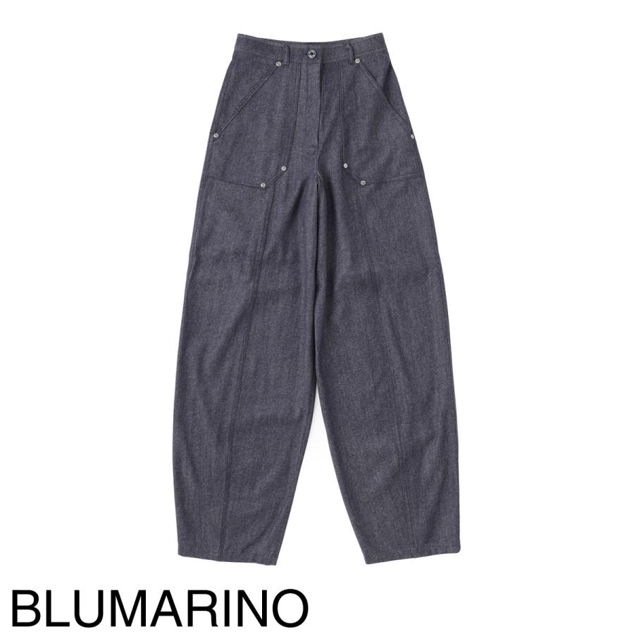 マックスマーラ Max Mara ウールパンツ ABETAIA ピュア ウール デニムエフェクト ワイドパンツ レディース abetaia-2521136022600-048の画像