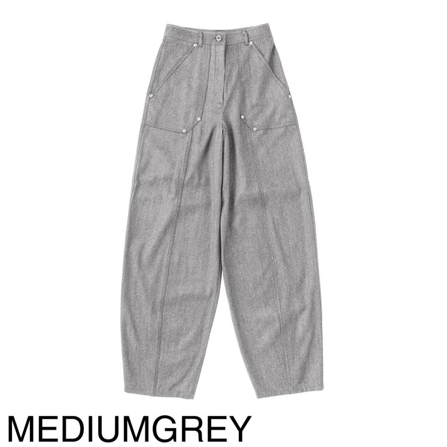 マックスマーラ Max Mara ウールパンツ ABETAIA ピュア ウール デニムエフェクト ワイドパンツ レディース abetaia-2521136022600-048の画像