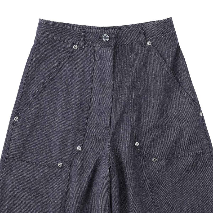 マックスマーラ Max Mara ウールパンツ ABETAIA ピュア ウール デニムエフェクト ワイドパンツ レディース abetaia-2521136022600-048の画像